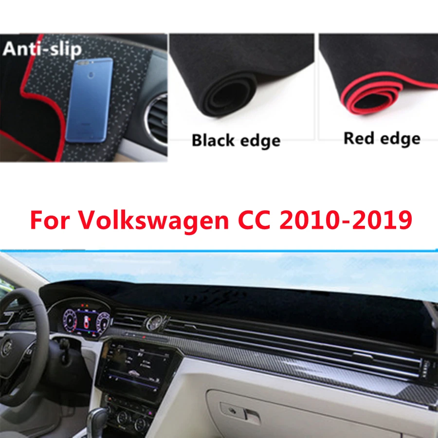 

Нескользящий чехол для приборной панели автомобиля Volkswagen CC (2010-2019) 2011-12-13-14-15-2018, нескользящий коврик для приборной панели автомобиля, защита ...