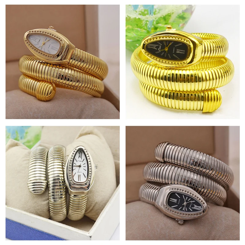 Часы женские кварцевые с браслетом Змея | Наручные часы