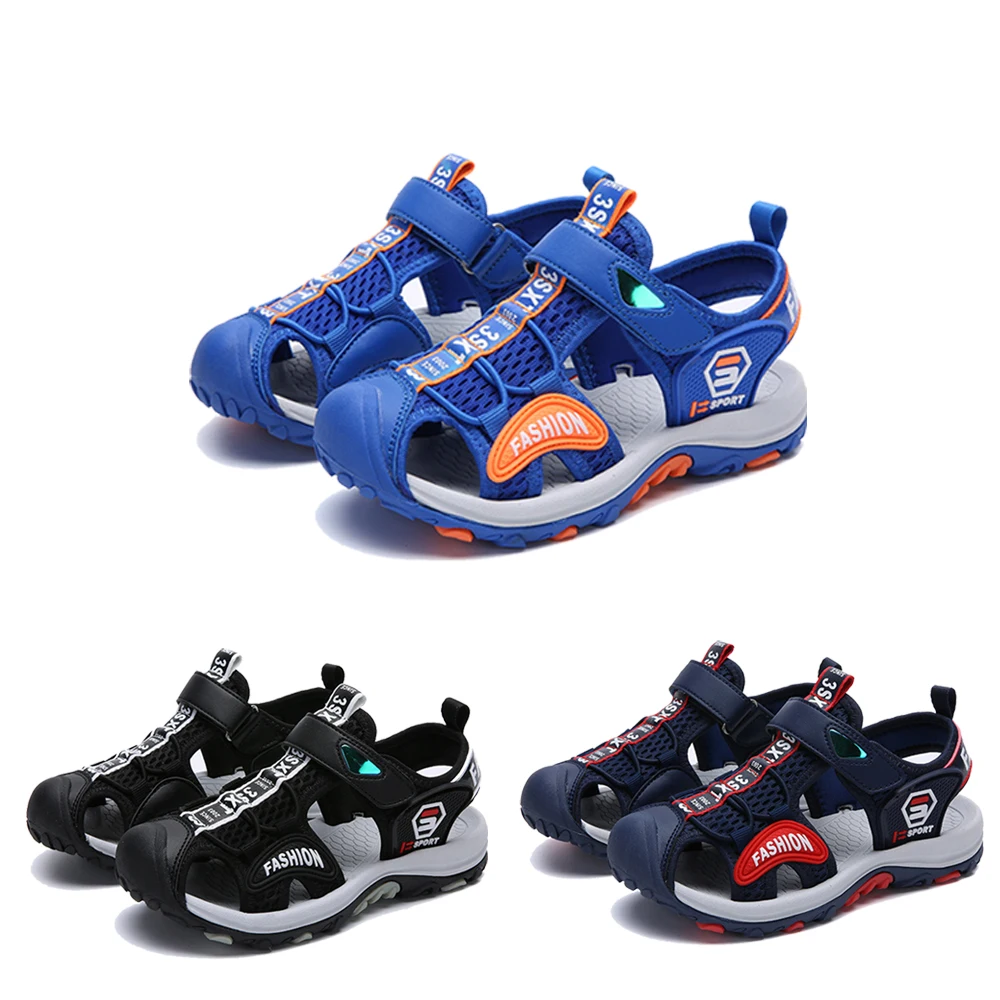 

Boys Girls Closed Toe Sandals Kids Outdoor Sports Trekking Hiking Casual Shoes Athletic Summer Flat Sneakers for Beach Pool