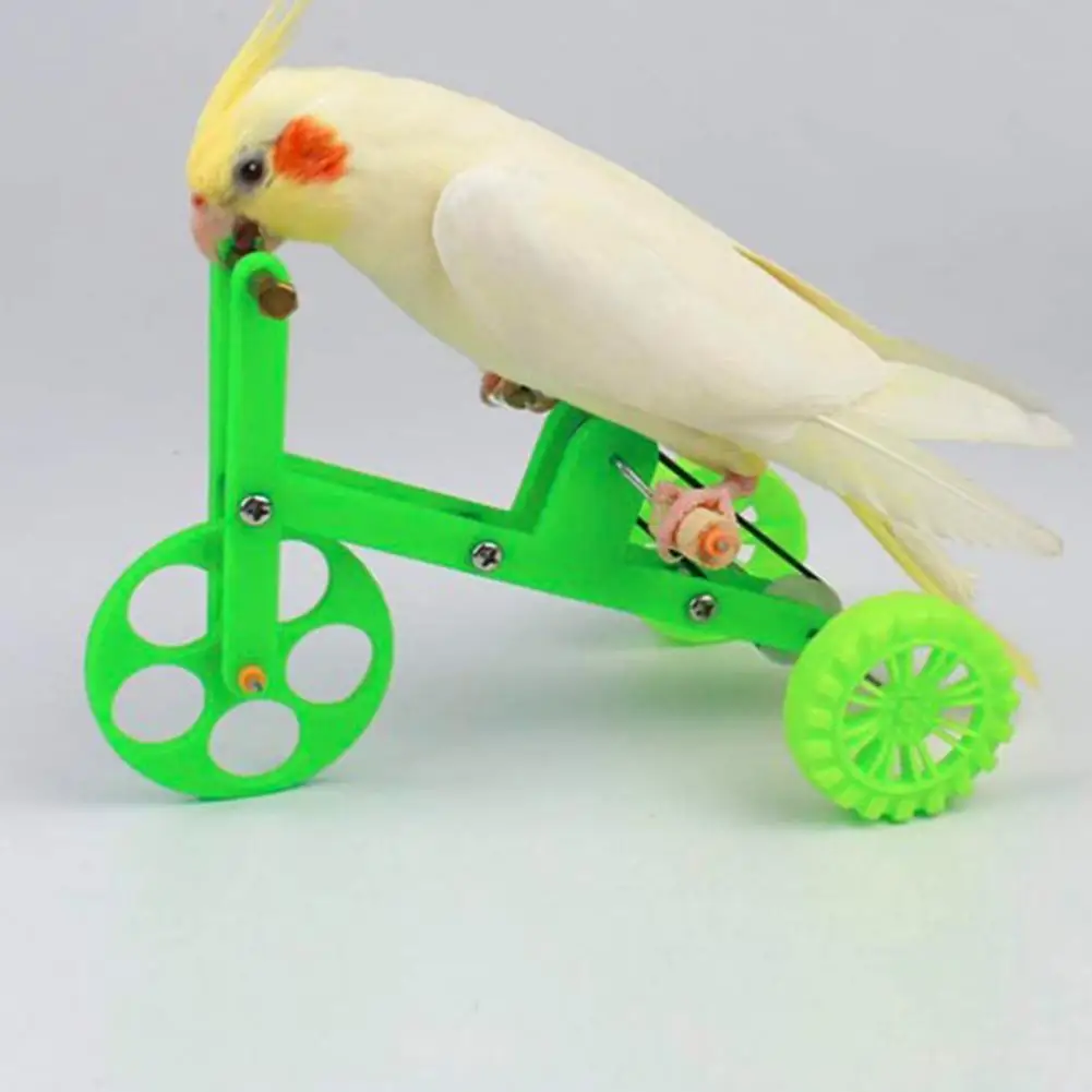

Bird Interactive Toy Creative Colorful Fun Parrot Green Bicycle Toy Household Birdcage Decoration для попугаев