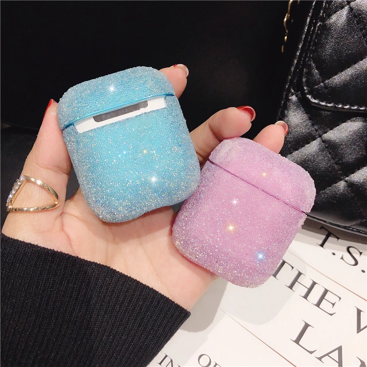 Роскошный цветной 3D чехол для iPhone airpods 1 2 гарнитуры жесткий из поликарбоната в