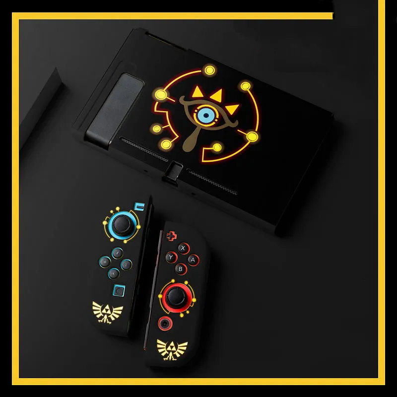 

LIENG Nintend Switch Shell Zelda Games Black Cool Warrior Legend Shika Stone Soft Cover Back Girp Shell For Nintendo Switch