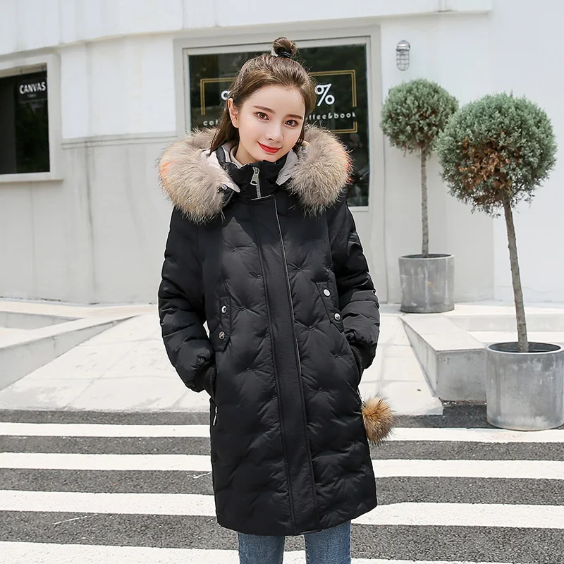 Размера плюс 4XL 5XL зимняя куртка 2019 Новая Женская длинная большой меховой