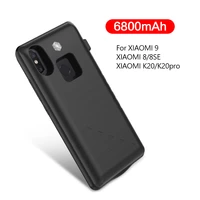 new 6800mah battery charger case for xiaomi mi 9 8 se power bank case for xiaomi redmi k20 pro battery charger case backup case