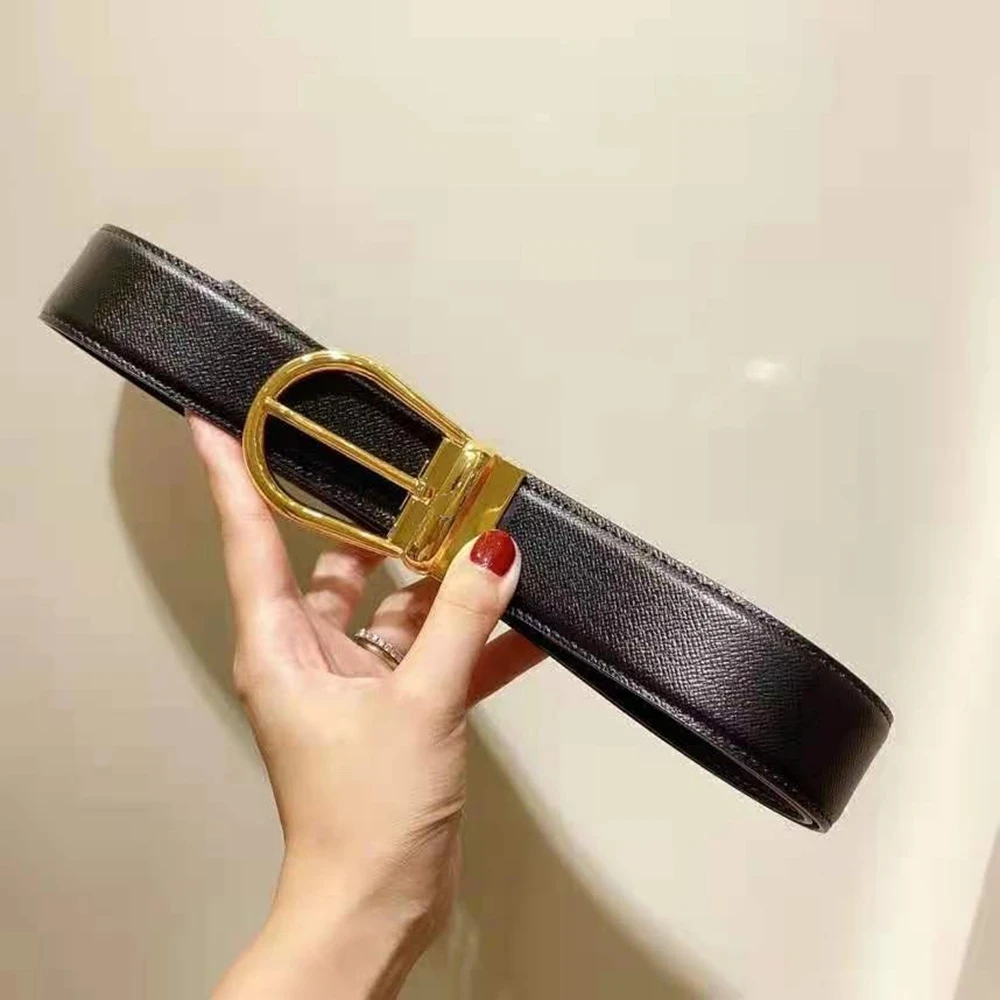 

3.4Cm Adjustable Quality Leather For Men Belts Jeans Luxury Classic Brand Designer Fashion Belts With Gifts Box