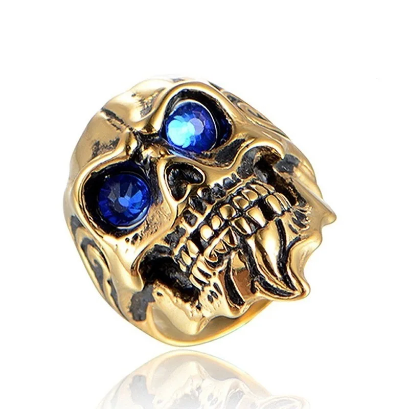 Стимпанк нержавеющая сталь Призрак кольцо для мужчин с черепом в стиле панк-рок