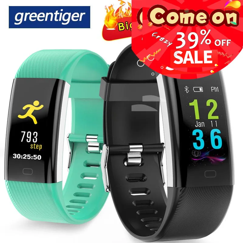 Greentiger F07 Plus умный Браслет OLED цветной экран Bluetooth Smart Band IP68 водонепроницаемый