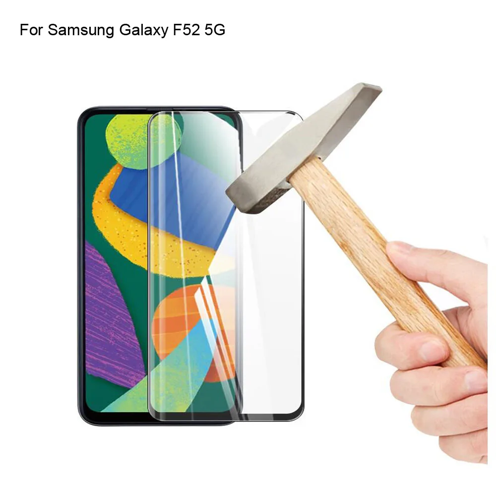 

2 шт., ультратонкая Защитная пленка для экрана, закаленное стекло для Samsung Galaxy F52, полноэкранная защитная пленка F 52, зеркальная защита
