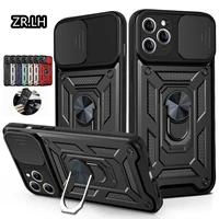 slide camera lens phone case for apple iphone 13 12 mini 11 pro max xs x se 2020 7 8 plus xr military grade bumpers armor cover