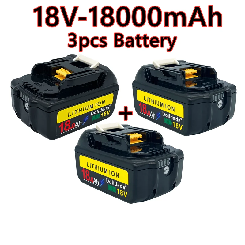 

2021 new bl1860 rechargeable battery 18 V 18000mah Makita Li ion 18 V battery bl1840 bl1850 bl1830 bl1860b LXT 400 + charger