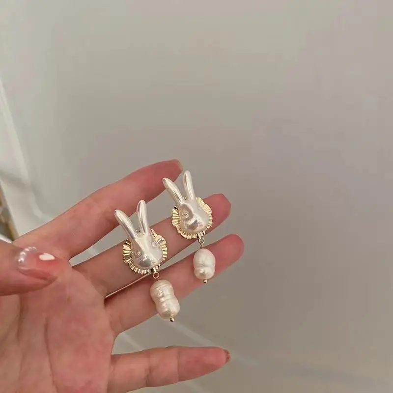 

Fashion Jewelry Ear Puncture Gun Earrings 2021 Trend 925 Sterling Silver Earrings Pearl Earrings Gifts for Girls Ear Piercing