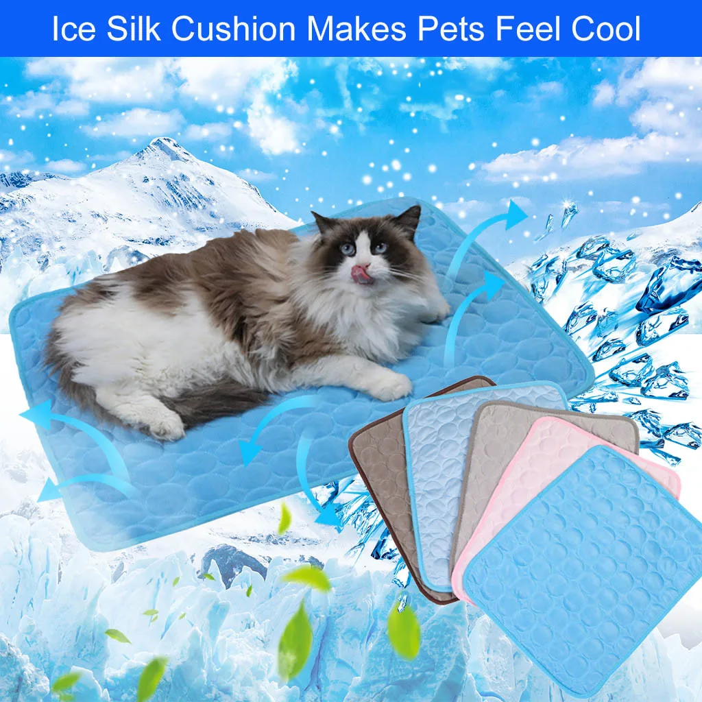Новинка коврик для домашних животных кошек собак льда холодное ощущение