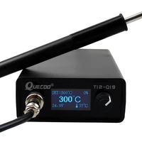 oled t12 q19 soldering station electronic compatible acdc power with t12 p9 plastic handle and t12 iron tips