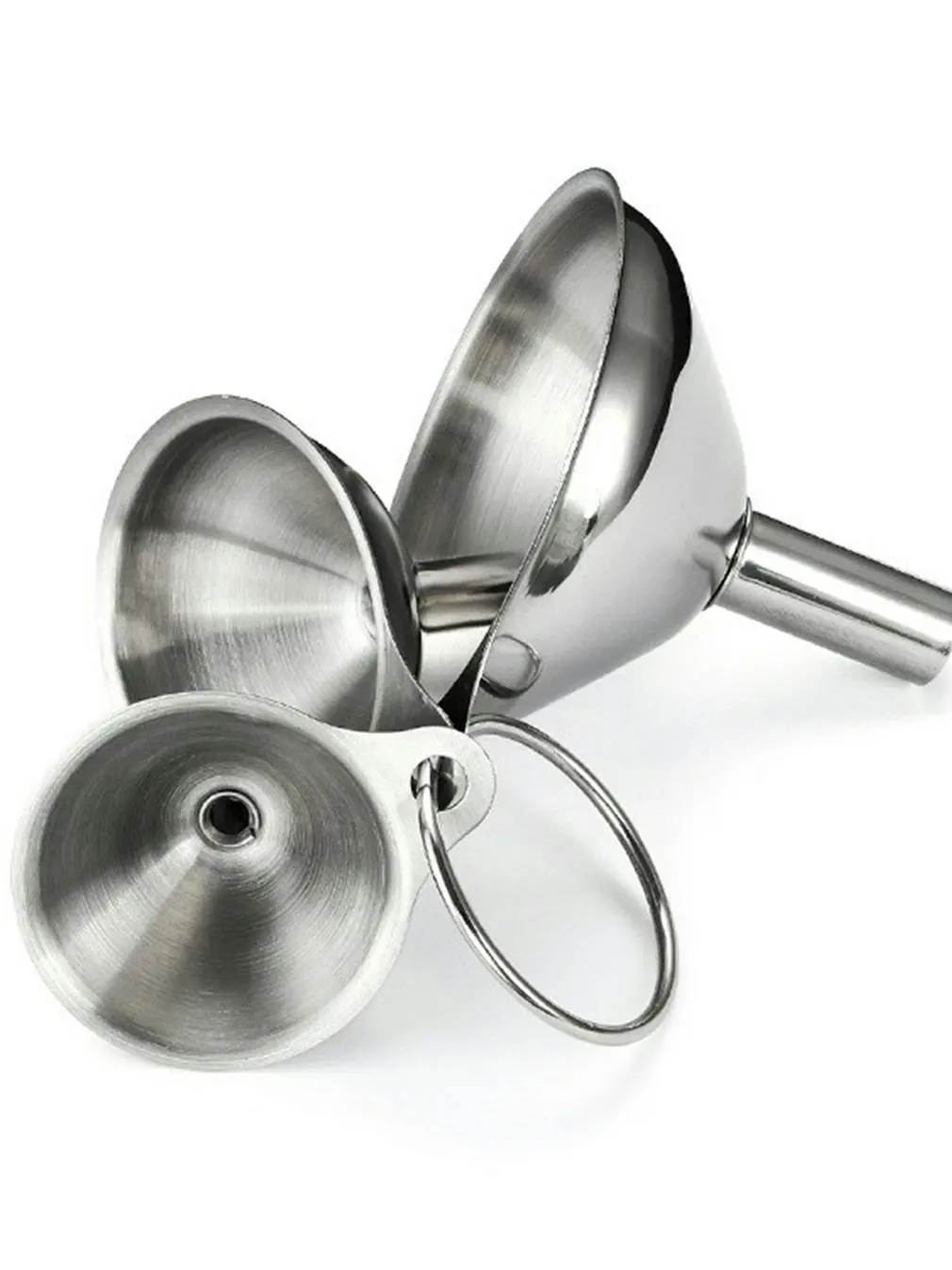 

3 шт., мини-воронка из нержавеющей стали с фильтром