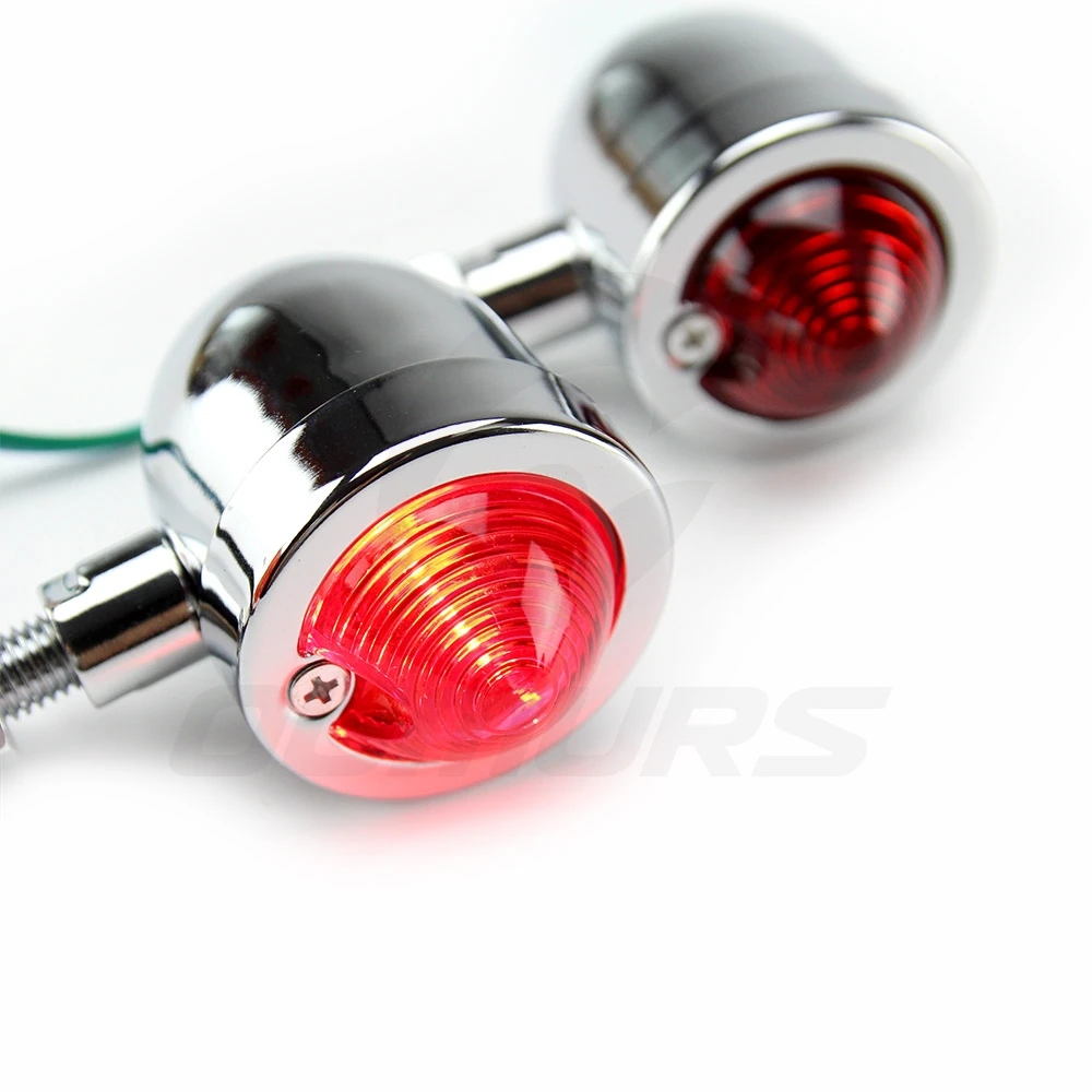 OUMURS Motorcycle Turn Signal Bullet LED Indicator Light Amber Moto Blinker Lights Lamp For Harley Cafe Racer Yamaha Honda |