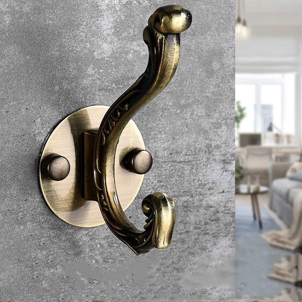 

2021 New Retro Cloth Hanger For Coats Hats Towels Keys Wall Hooks Hanger For Kitchen Bathroom Accessories Vintage Wall Hook