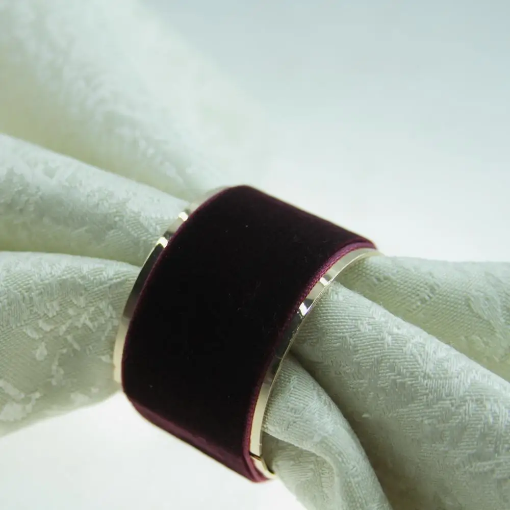 qn19101406 free shipping velvet gold metal napkin ring for wedding, napkin decoration 12 pcs qn19101401 - Цвет: qn19101406