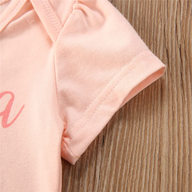 

Summer Infant Baby Girls Clothes Sets Mama Letter Print Short Sleeve Rompers+Floral Ruffles Bottoms Shorts+Headband Outfits