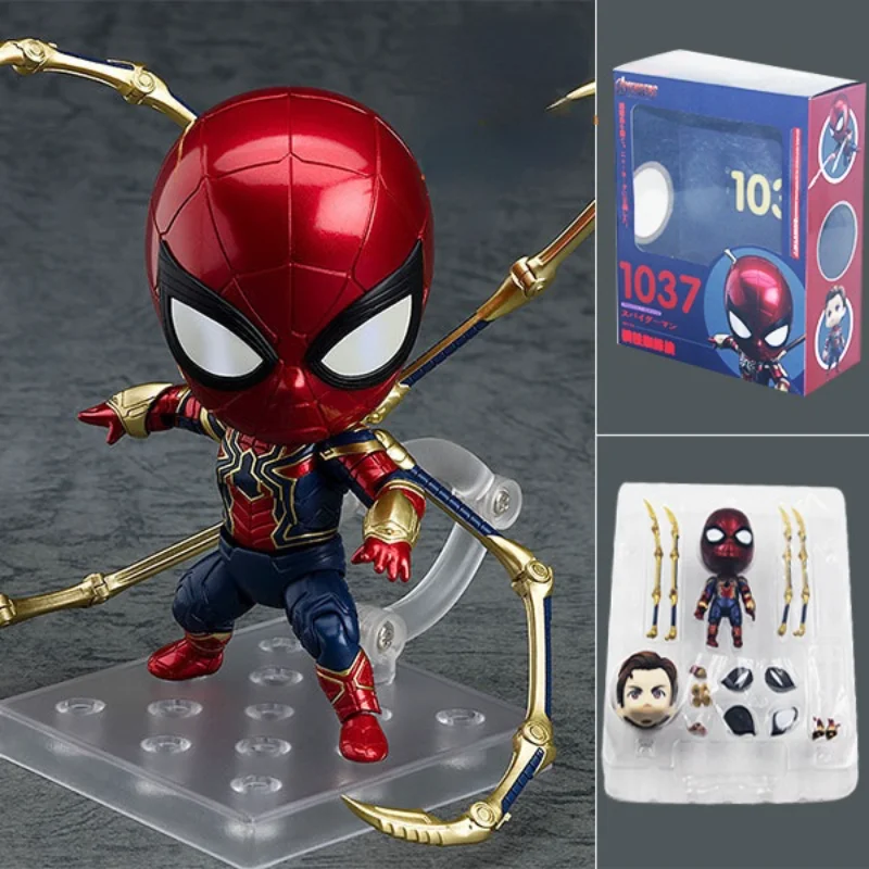 

Disney Avengers Iron Spider-Man Spiderman Decoration Hand-made 10cm Model Anime Character Children's Toy Christmas Gift