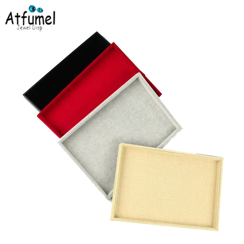 

Velvet Ring Jewelry Box Earring Cufflink Pendant Bracelet Display Tray Diamond Jewelry Storage Organizer Display Holder Case