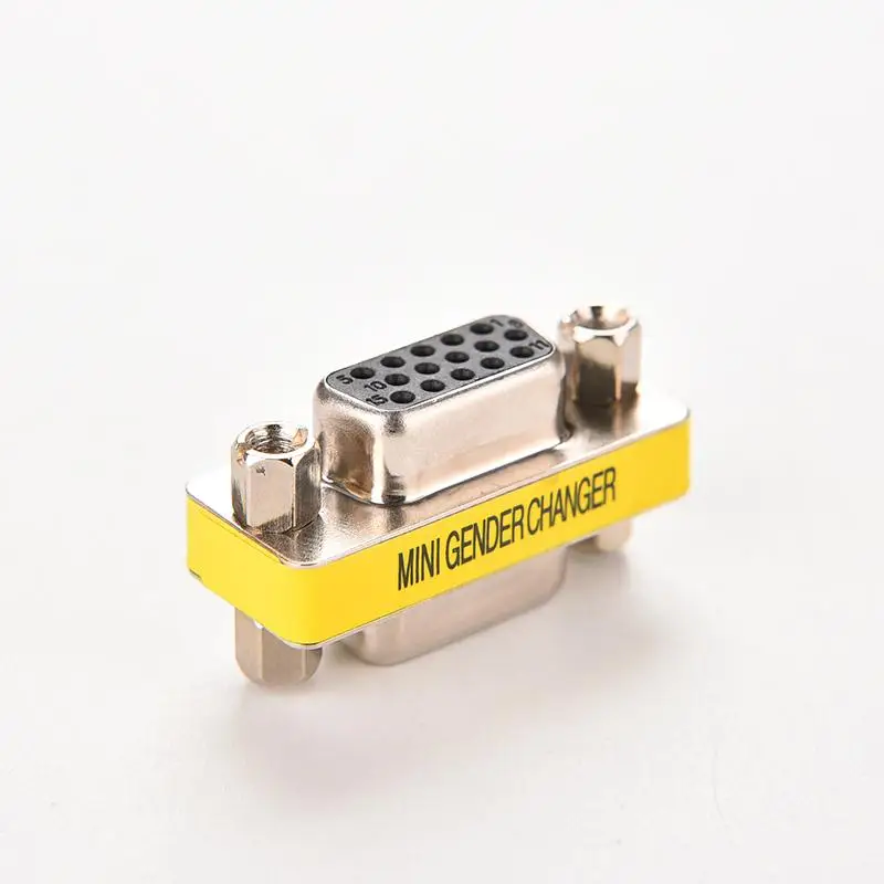 

1pcs 15 Pin D-Sub VGA HD SVGA Female To Female MINI Gender Changer Adapter PC VGA Female Connector F/F Cable Extend Converter