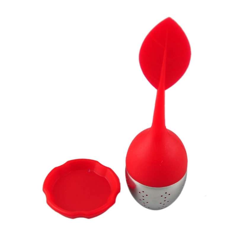 Красочные инструменты для заварки чая силиконовые листья с пищевым сортом