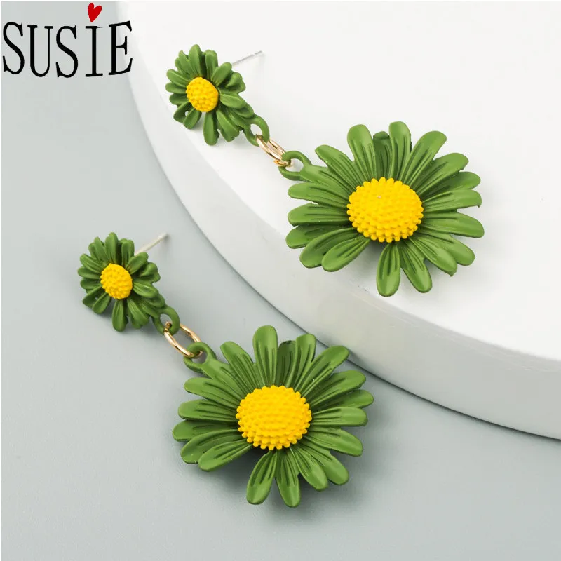 Женские серьги в форме маргариток LOVE SUSIE элегантные сережки подсолнуха ювелирные