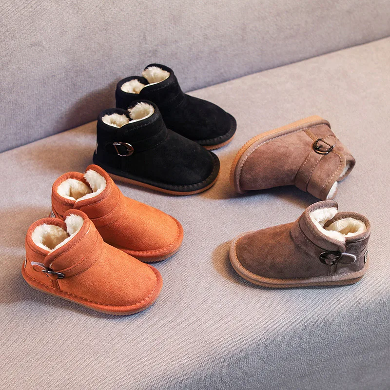 

Hot Selling 1 Pair Children Kids Snow Boots Warm Shoes Anti-slip Breathable for Winter Outdoor LBV