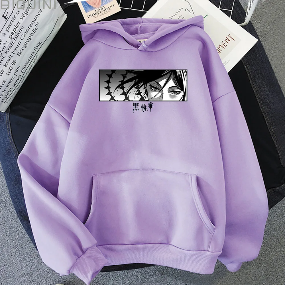 

Anime Black Butler Graphic Hoodie Women/Men Sebastian Eye Print Japanese Streetwear Oversized Sweatshirts Unisex Harajuku Colors