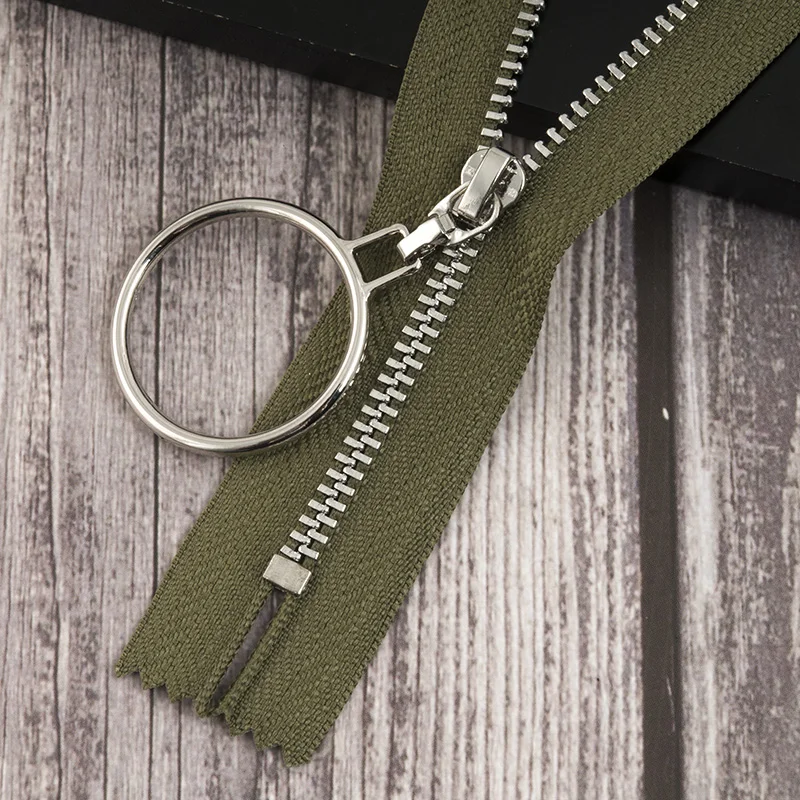 navygreensilver 2/5 шт Meetee автоматический замок 3# Металлические молнии 20 см закрытые молнии для шитья сумки, юбка DIY аксессуары для одежды ZA152 - Цвет: navygreensilver