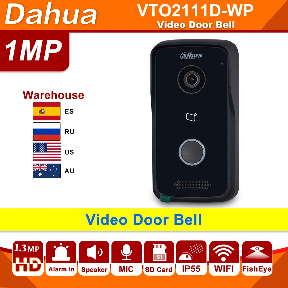 Dahua оригинальный VTO2111D WP DC 12 В POE wifi IP металлическая вилла наружная станция