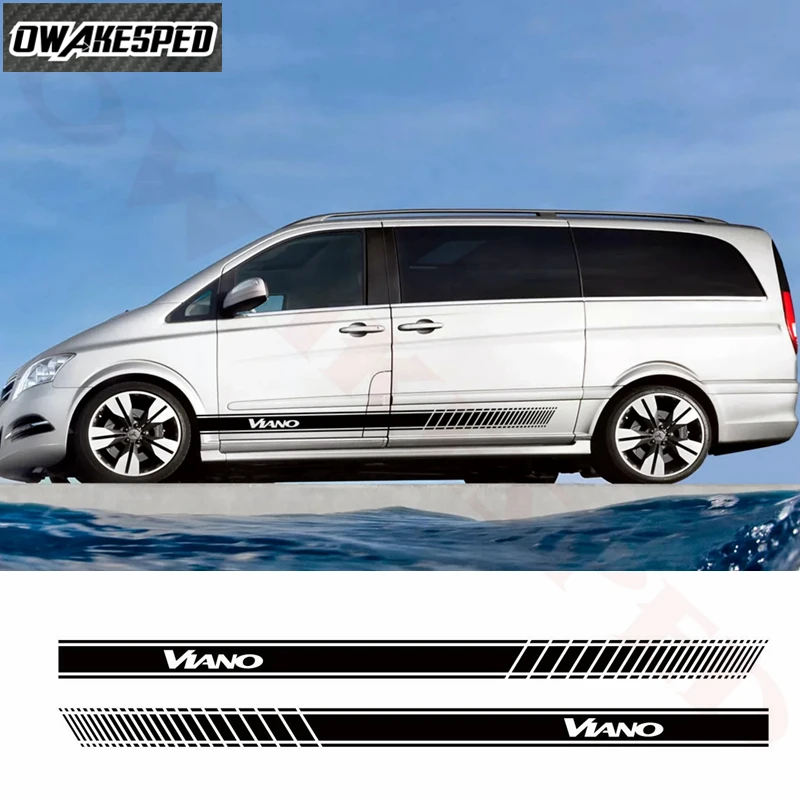 2 шт. автомобильный боковой полосы виниловые наклейки в виде Фотообоев c