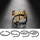 Skyrim персонализированные двойные кольца золотого цвета из нержавеющей стали на заказ именные Семейные парные ювелирные кольца подарок для женщин