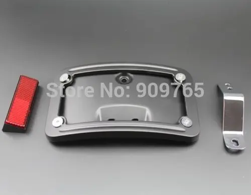 Черный кронштейн рамки номерного знака для Harley Softail Springer Classic FLSTSC 2005 2007 Deluxe FLSTN