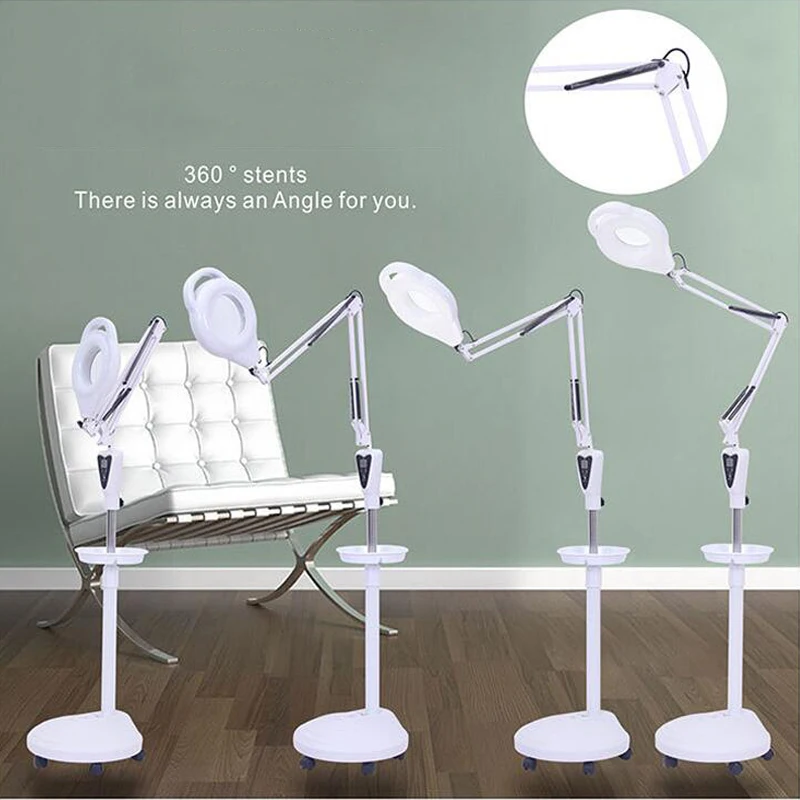 Светодиодная Лупа Напольная Лампа Pro 16X Диоптрийная стеклянная крутая яркая