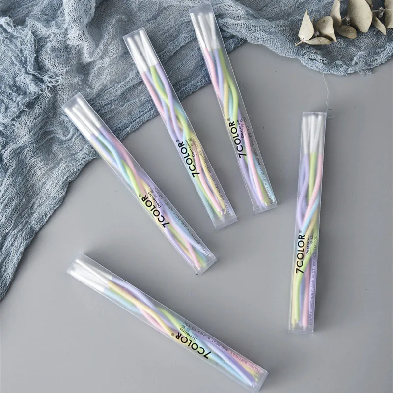 6 шт./компл. золотые свечи для дня рождения красочные маленькие сделай сам круглые