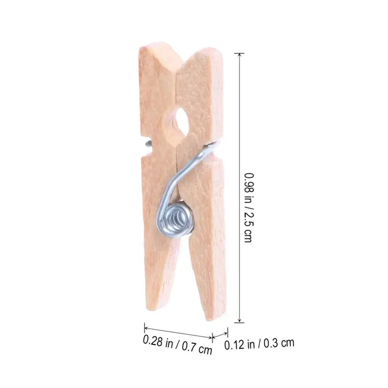 100 шт. 2 5 см Деревянные прищепки для одежды заколки фотобумаги ремесленные зажимы