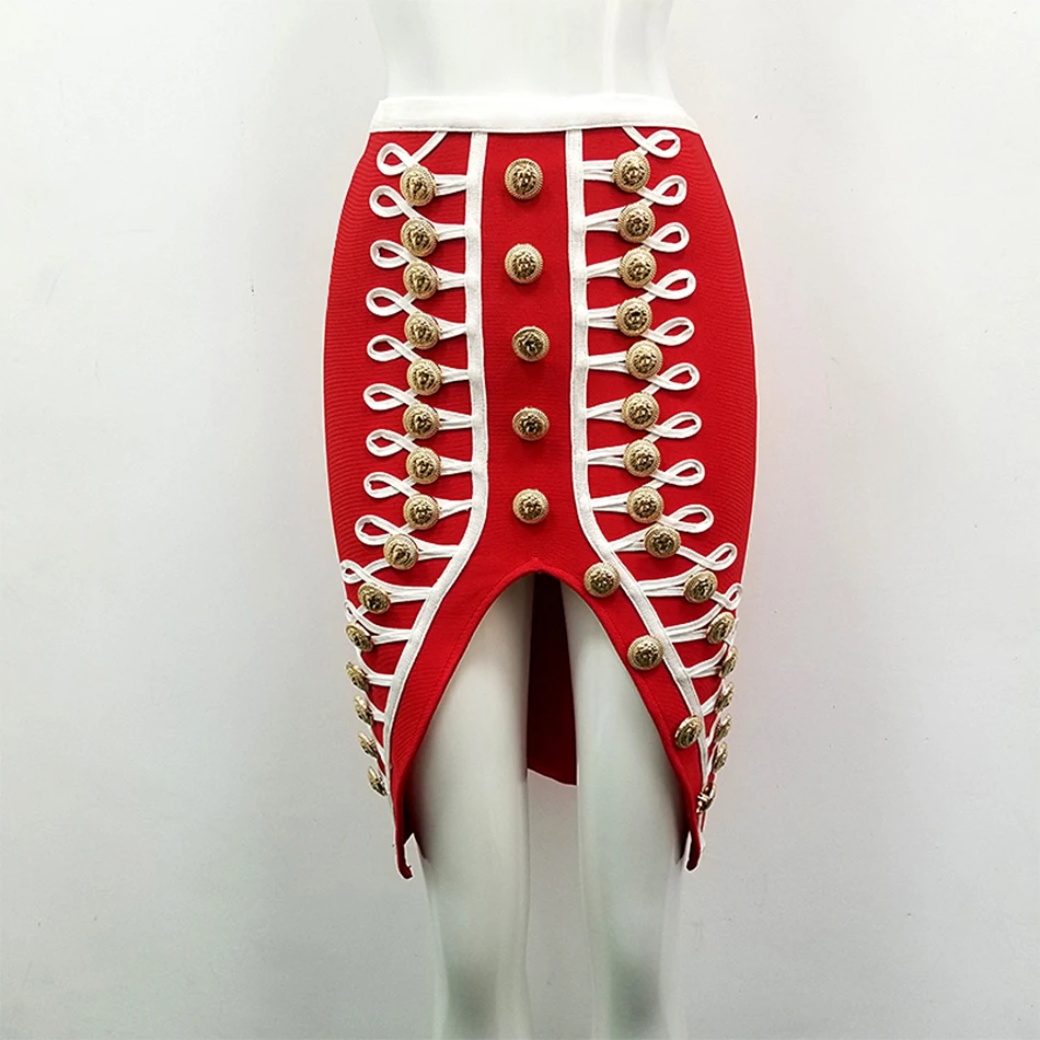 Высокого качества в черном и красном цвете с разрезами на пуговицах отделкой