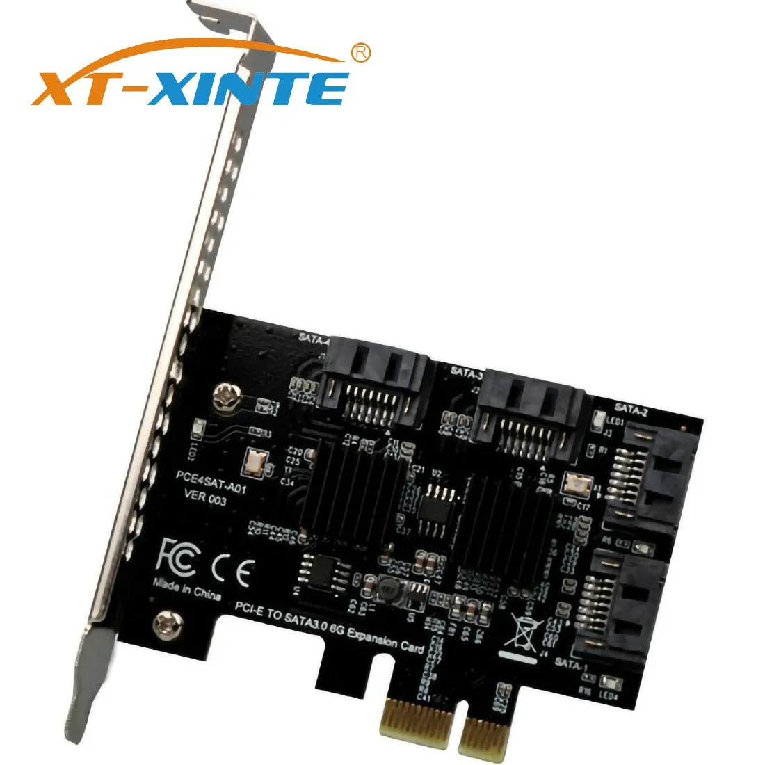XT XINTE PCIE на SATA контроллер концентратора карты SATA3 PCI E/PCIE 3 Express 4 порт|Платы