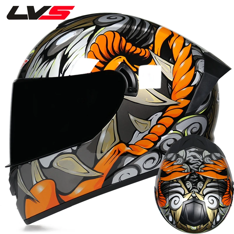 Полностью лицевой шлем rcycle двойной щит со съемной моющейся внутренней