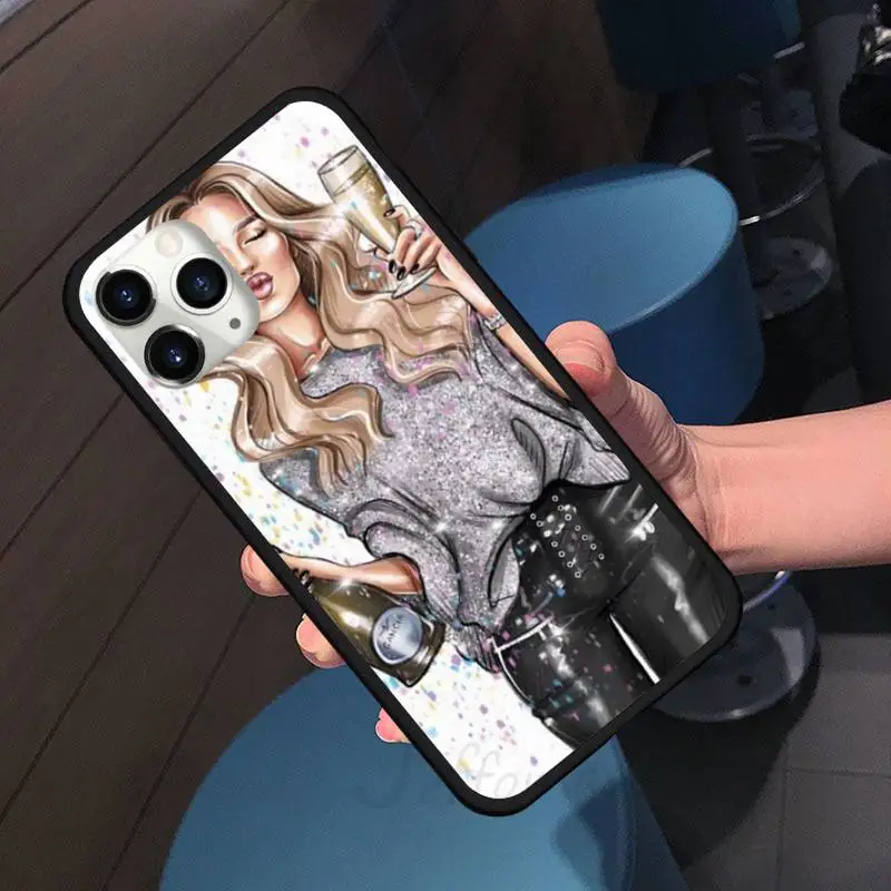 

Queen Princess fashion Girl sexy Phone Case For iphone 7 8 12 11 XR XS pro Max Mini plus Soft silicone cover shell funda