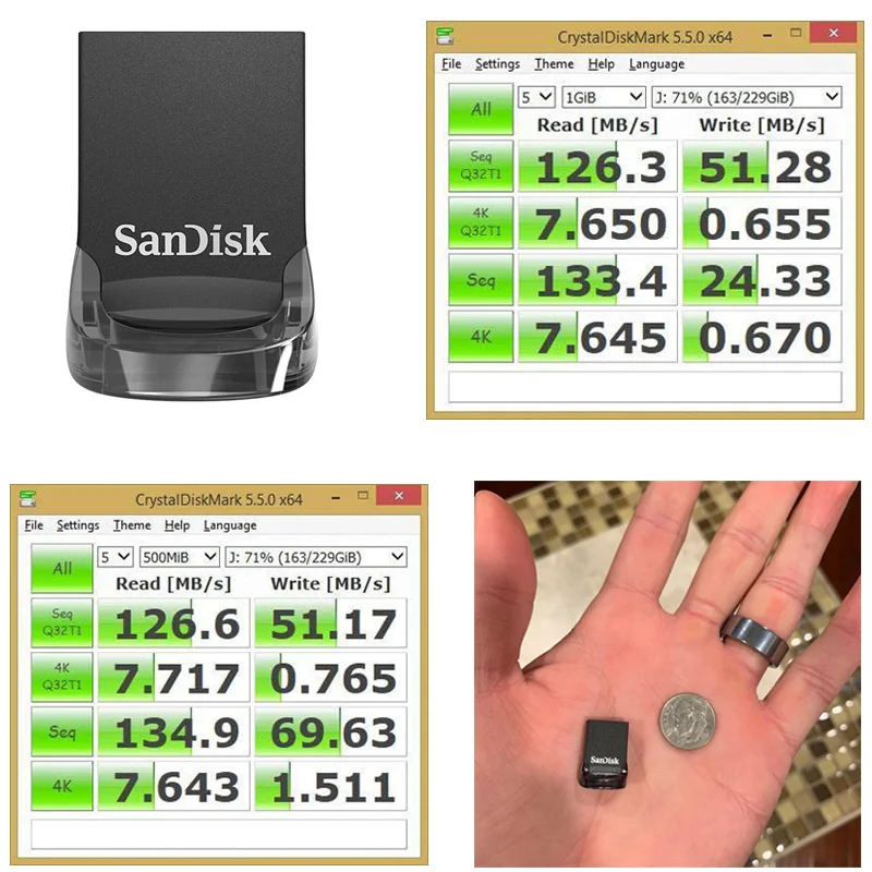 SanDisk флеш-накопитель USB 3 1 64 ГБ дюйма | Компьютеры и офис