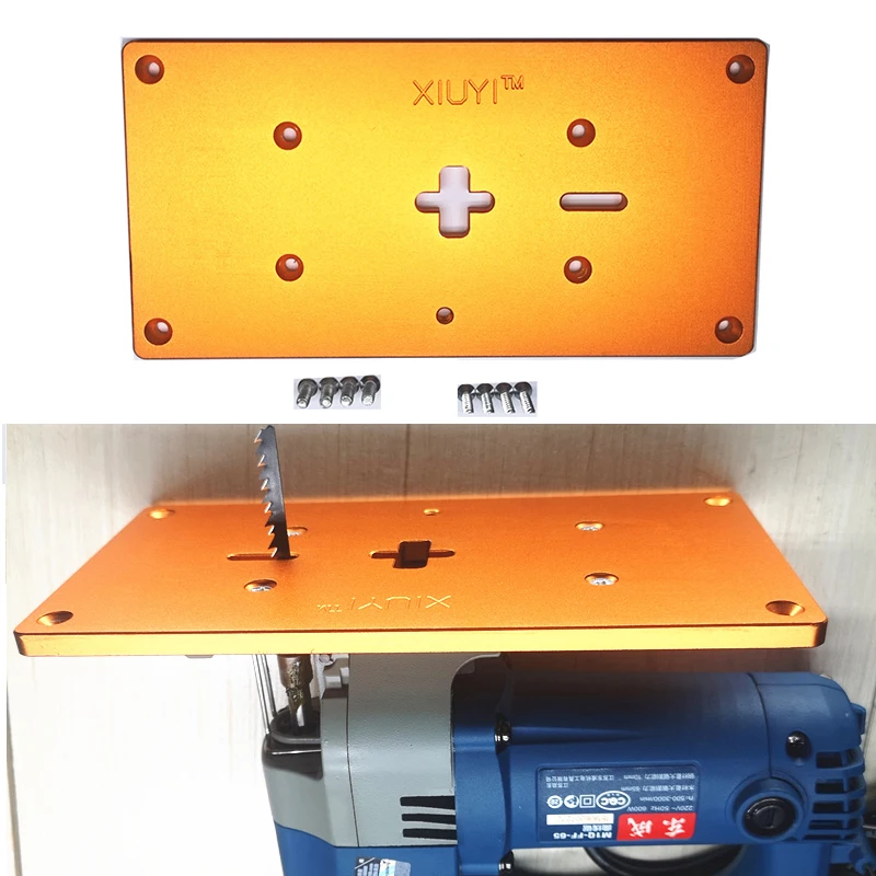 Алюминиевая вставная пластина для фрезерного стола с крепежными винтами