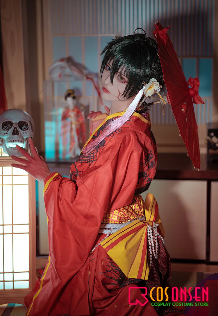 Сценические костюмы звезд cosplayonsen Mika Kagehira Косплей Костюм тамайори Кукольное кимоно с привидениями на заказ