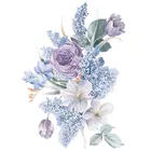 Акварельные Цветы, обои для гостиной, спальни, дивана, кровати, самоклеящаяся наклейка на стену современные украшения