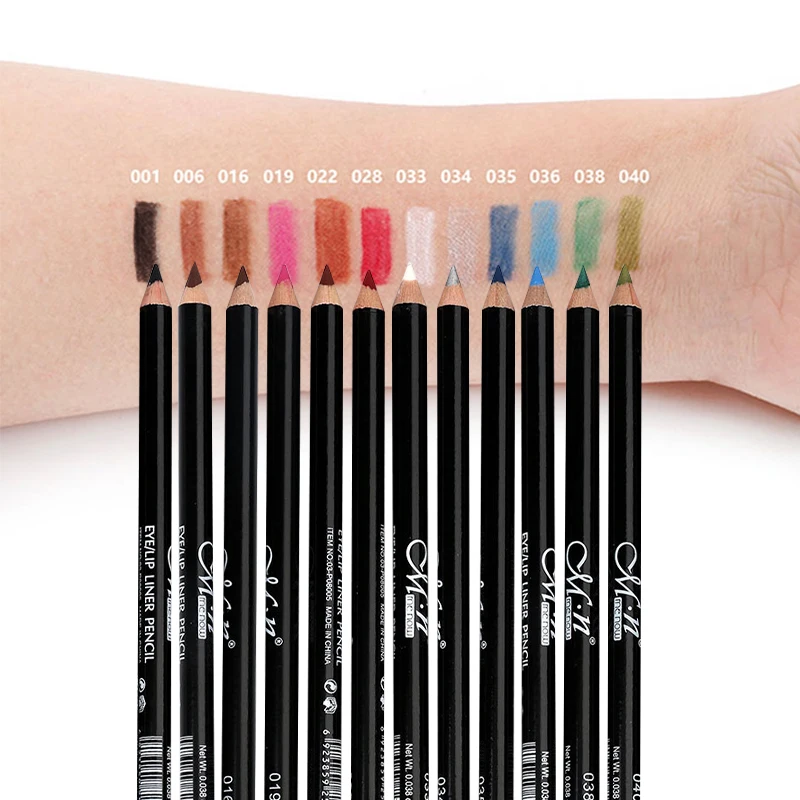 12 видов цветов Подводка для глаз Водостойкая бровей подводка Косметика макияж |