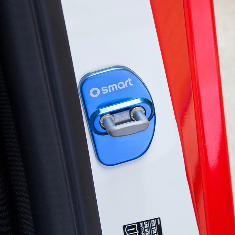 

2Pcs Car Door Lock Protective Cover for Mercedes Smart Fortwo Forfour 453 Sticker Stainless Steel Accessories Car Styling