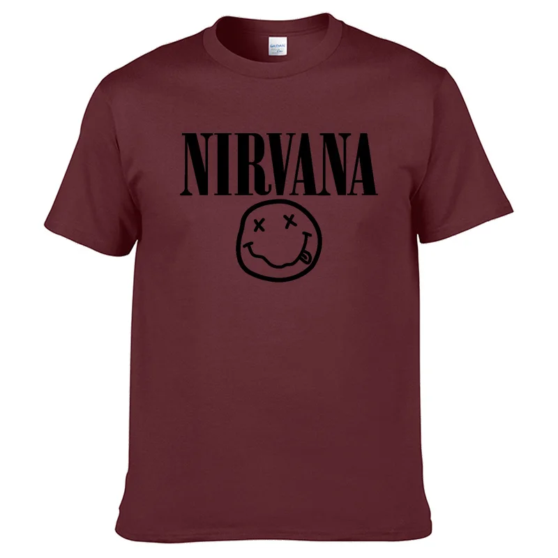 Nirvana хип-хоп Мужская футболка Летняя рок-группа Харадзюку Футболка с принтом хлопок Удобная уличная одежда Свободный Топ с круглым вырезом - Цвет: 11