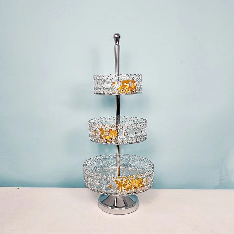 2 и 3 Уровня подставка для кексов Серебряного золотого цвета декор десертного