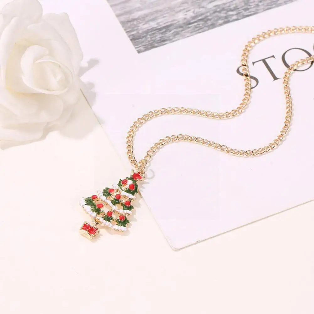 

Dripping Oil Christmas Tree Earrings Necklace Christmas Tree Earrings Cartoon Pendant Necklace Drop Colorful Jewelry E1n7
